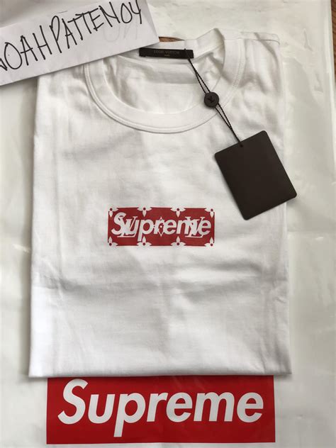 supreme lv box logo tee black|supreme gucci box logo tee.